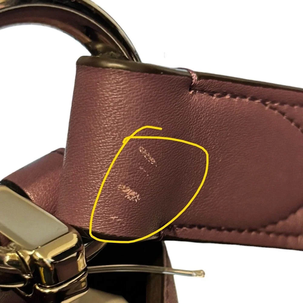 Coach Nomad Hobo Eggplant Glovetanned Leather Gold Hardware Minimalist OS NEW